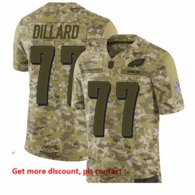 Eagles 77 Andre Dillard Camo Men Stitched Football Limited 2018 Salute To Service Jersey