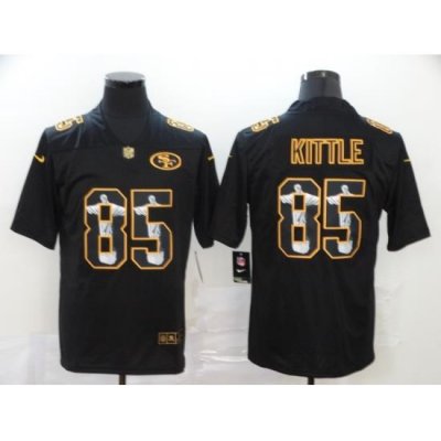 Men San Francisco 49ers 85 George Kittle Jesus Faith Black Vapor Untouchable Stitched NFL Nike Limited Jersey