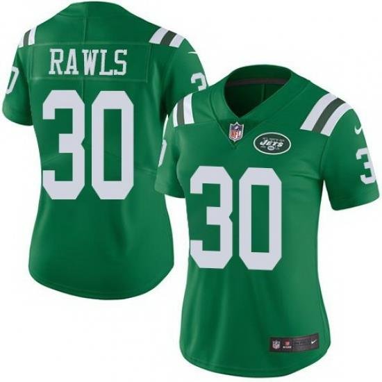 Nike Jets 30 Thomas Rawls Green Women Color Rush Limited Jersey