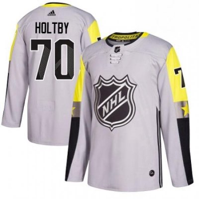 Youth Adidas Washington Capitals 70 Braden Holtby Authentic Gray 2018 All Star Metro Division NHL Jersey