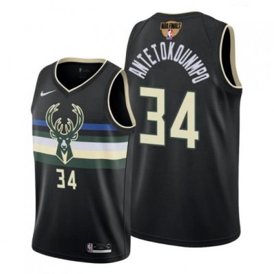 bucks giannis antetokounmpo statement edition black 2021 nba finals jersey