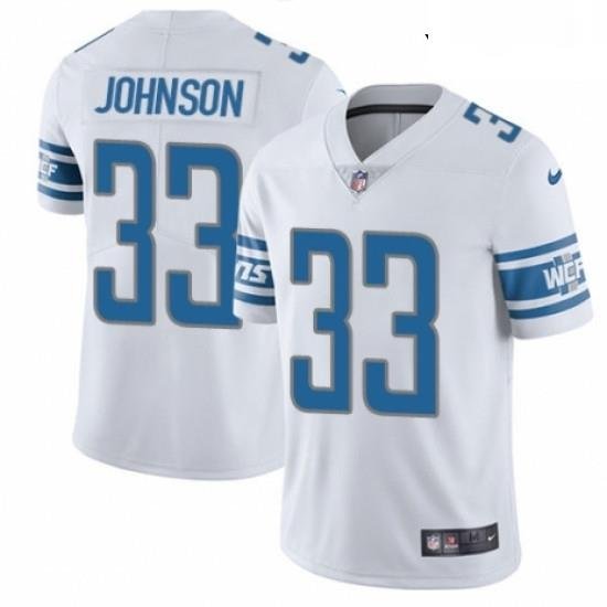 Youth Nike Detroit Lions 33 Kerryon Johnson White Vapor Untouchable Limited Player NFL Jersey