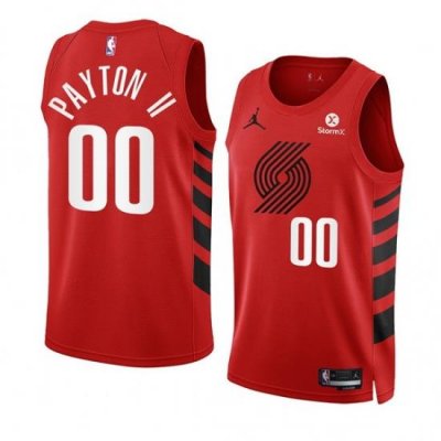 Men Portland Trail Blazers 00 Gary Payton II 2022 23 Red Statement Edition Swingman Stitched Basketball Jersey