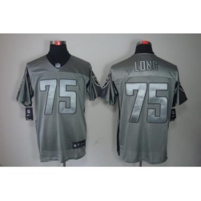 Nike Oakland Raiders 75 HoWie Long Grey Elite ShadoW NFL Jersey