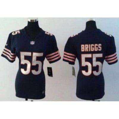 Women Nike Chicago Bears #55 Lance Briggs Blue NFL Jerseys