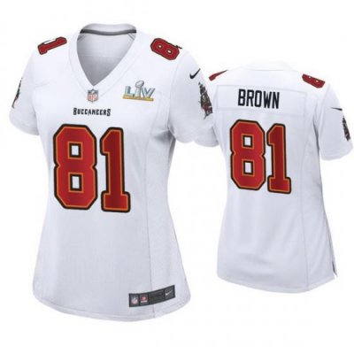 Women Antonio Brown Buccaneers White Super Bowl Lv Game Fashion Jersey