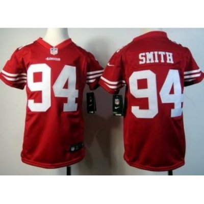 Youth Nike San Francisco 49ers #94 Justin Smith Red Nike NFL Jerseys