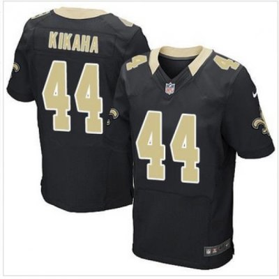 Nike New Orleans Saints #44 Hauoli Kikaha Black Team Color Mens Stitched NFL Elite Jersey