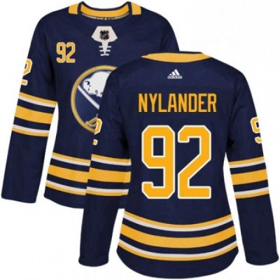 Womens Adidas Buffalo Sabres 92 Alexander Nylander Premier Navy Blue Home NHL Jersey