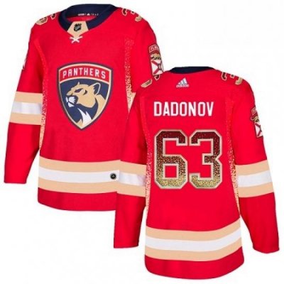 Mens Adidas Florida Panthers 63 Evgenii Dadonov Authentic Red Drift Fashion NHL Jersey