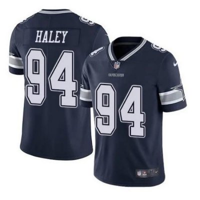 Men Dallas Cowboys 94 Charles Haley Navy Vapor Untouchable Limited Stitched Jerse