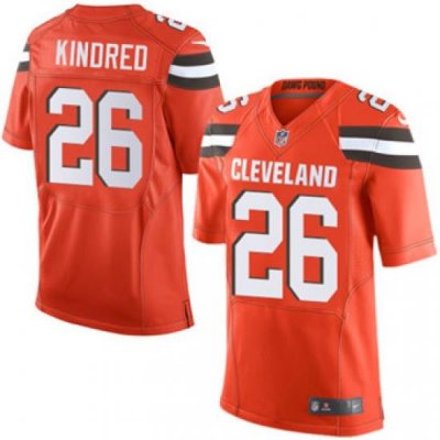 Nike Browns #26 Derrick Kindred Orange Alternate Mens Stitched NFL New Elite Jersey