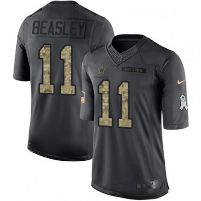 Mens Nike Dallas CoWboys 11 Cole Beasley Limited Black 2016 Salute to Service NFL Jersey