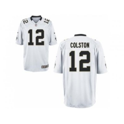 Nike NeW Orleans Saints 12 Marques Colston White Game NFL Jersey