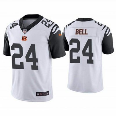 Men Cincinnati Bengals 24 Vonn Bell White Vapor Untouchable Limited Stitched Jersey