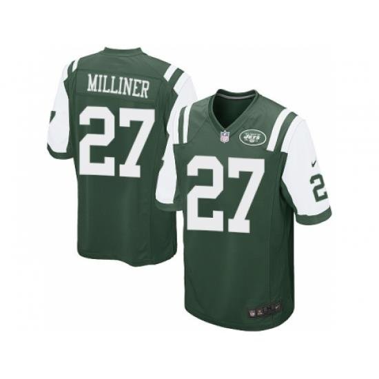 Nike New York Jets 27 Dee Milliner Green Game NFL Jersey