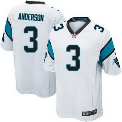 Nike Panthers #3 Derek Anderson White Team Color Mens Stitched NFL Elite Jersey