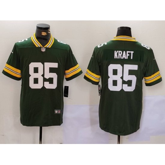 Men Green Bay Packers 85 Tucker Kraft Green Vapor Untouchable Stitched Football Jersey