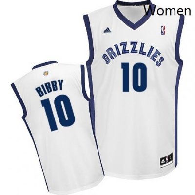 Womens Adidas Memphis Grizzlies 10 Mike Bibby Swingman White Home NBA Jersey