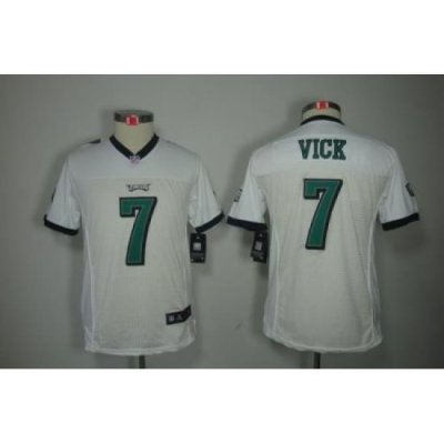 Youth Nike Philadelphia Eagles 7# Michael Vick White Color[Youth Limited Jerseys]