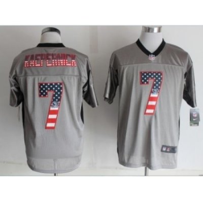 Nike San Francisco 49ers 7 Colin Kaepernick Grey Elite Shadow USA Flag Fashion NFL Jersey