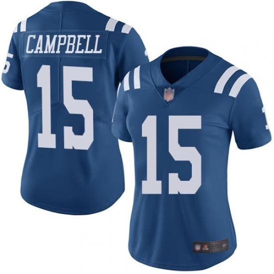 Colts 15 Parris Campbell Royal Blue Women Stitched Football Limited Rush Jersey