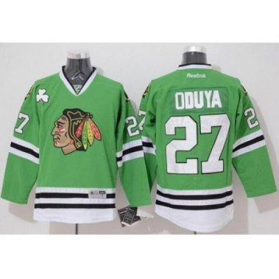 Chicago Blackhawks #27 Johnny Oduya Green Stitched NHL Jersey