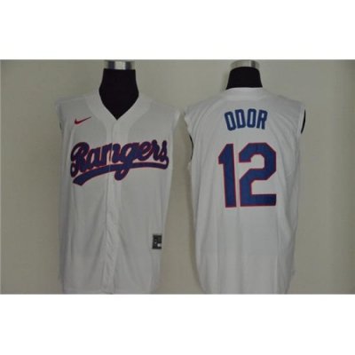 Rangers 12 Rougned Odor White Nike Cool Base Sleeveless Jerseys