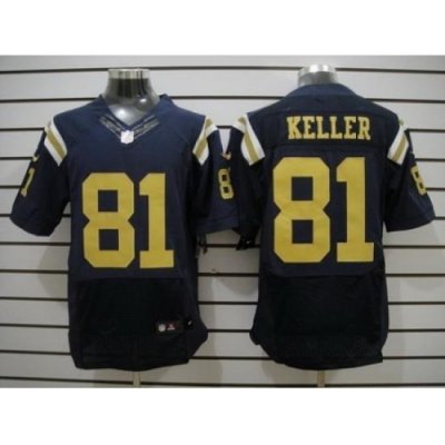 Nike New York Jets 81 Dustin Keller Blue Elite NFL Jersey