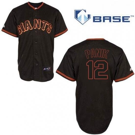 Youth Majestic San Francisco Giants 12 Joe Panik Authentic Black Cool Base MLB Jersey