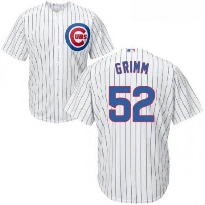 Youth Majestic Chicago Cubs 52 Justin Grimm Replica White Home Cool Base MLB Jersey