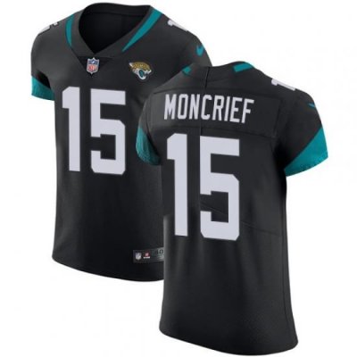 Nike Elite Men Donte Moncrief Black Home Jersey NFL #15 Jacksonville Jaguars Vapor Untouchable