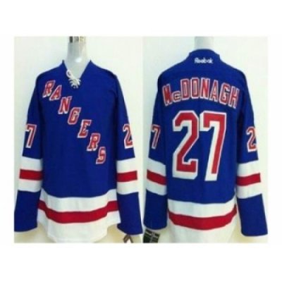 Youth nhl jerseys new york rangers #27 mcdonagh lt.blue