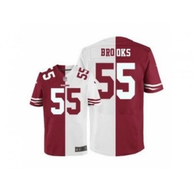 Nike San Francisco 49ers 55 Ahmad Brooks White Elite Split NFL Jersey