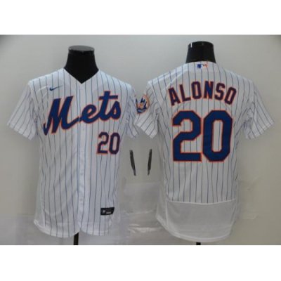 Mets 20 Pete Alonso White 2020 Nike Flexbase Jersey