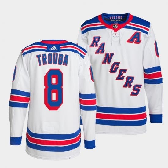 Men Adidas New York Rangers #8 Jacob Trouba White Home Stitched NHL Jersey