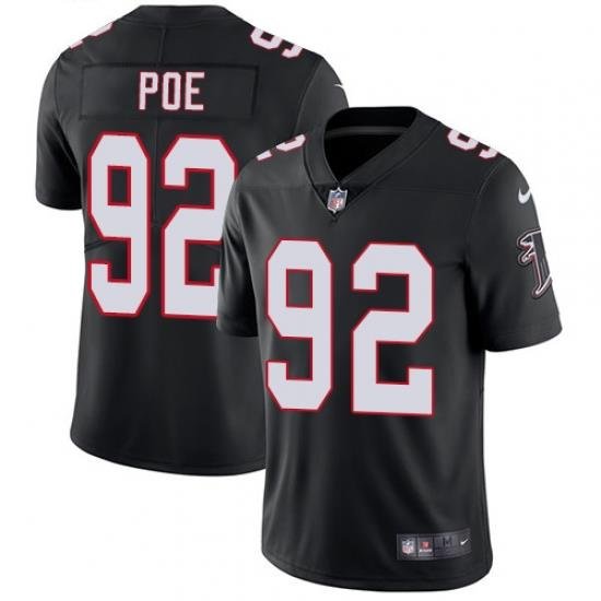 Nike Falcons #92 Dontari Poe Black Alternate Mens Stitched NFL Vapor Untouchable Limited Jersey