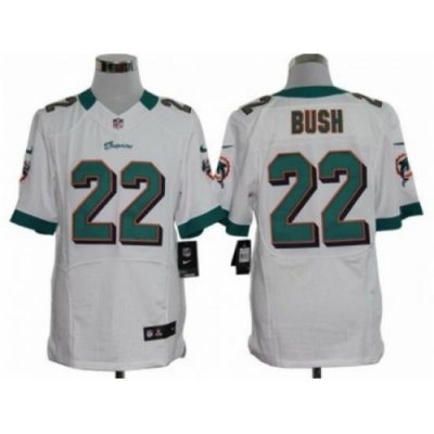 Nike Miami Dolphins 22 Reggie Bush white Elite NFL Jersey