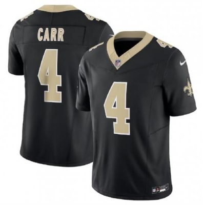 Men New Orleans Saints 4 Derek Carr Black 2023 F U S E  Vapor Untouchable Limited Stitched Jersey