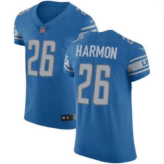 Nike Detroit Lions 26 Duron Harmon Blue Team Color Men Stitched NFL Vapor Untouchable Elite Jersey