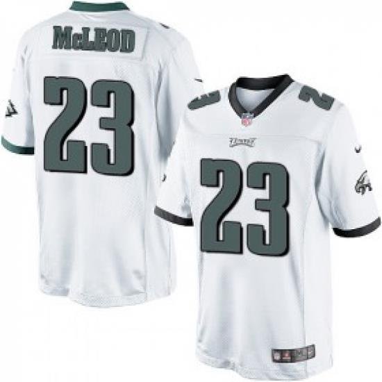 mens nike philadelphia eagles #23 rodney mcleod limited white nfl jersey