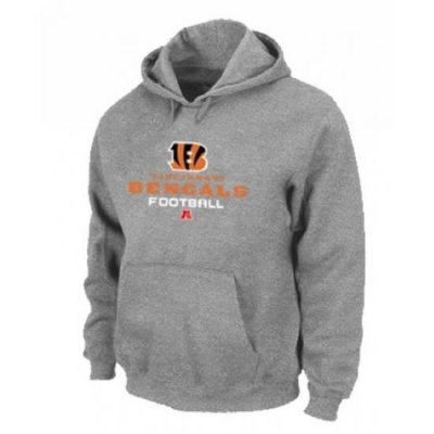 NFL Mens Nike Cincinnati Bengals Critical Victory Pullover Hoodie Grey