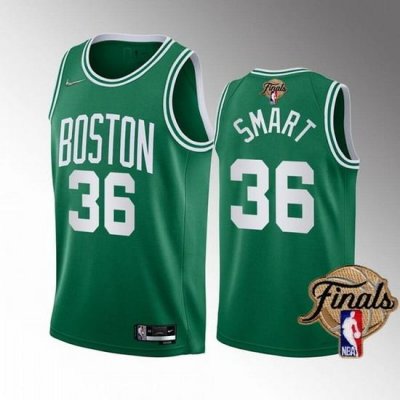 Men Boston Celtics 36 Marcus Smart 2022 Green NBA Finals Stitched Jersey