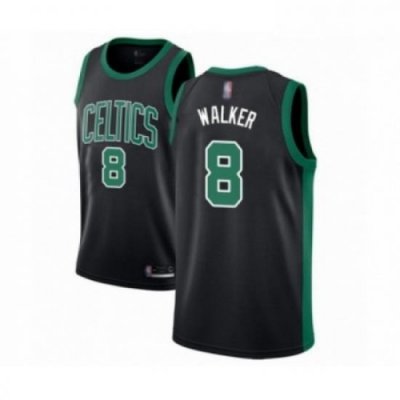 Mens Boston Celtics 8 Kemba Walker Authentic Black Basketball Jersey Statement Edition