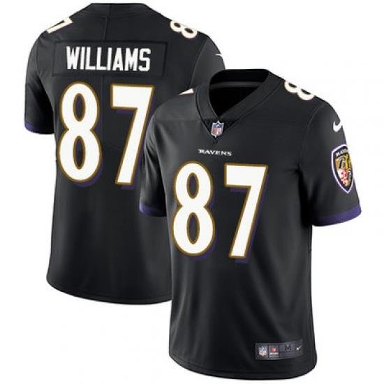 Nike Ravens #87 Maxx Williams Black Alternate Mens Stitched NFL Vapor Untouchable Limited Jersey