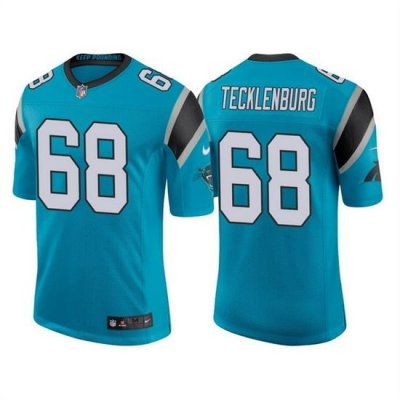 Men Carolina Panthers 68 Sam Tecklenburg 2022 Blue Stitched Game Jersey