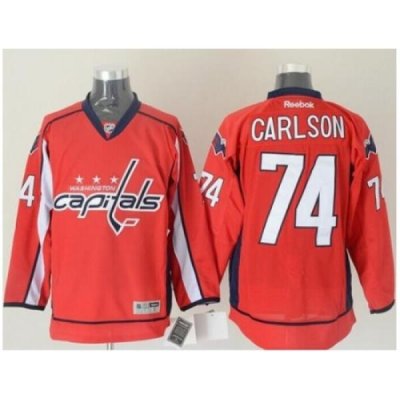 Washington Capitals #74 John Carlson Red Stitched Jersey