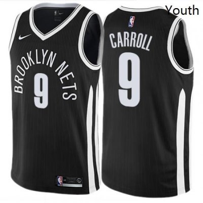 Youth Nike Brooklyn Nets 9 DeMarre Carroll Swingman Black NBA Jersey City Edition