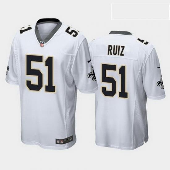 men cesar ruiz new orleans saints white game jersey