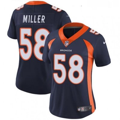 Womens Nike Denver Broncos 58 Von Miller Navy Blue Alternate Vapor Untouchable Limited Player NFL Jersey